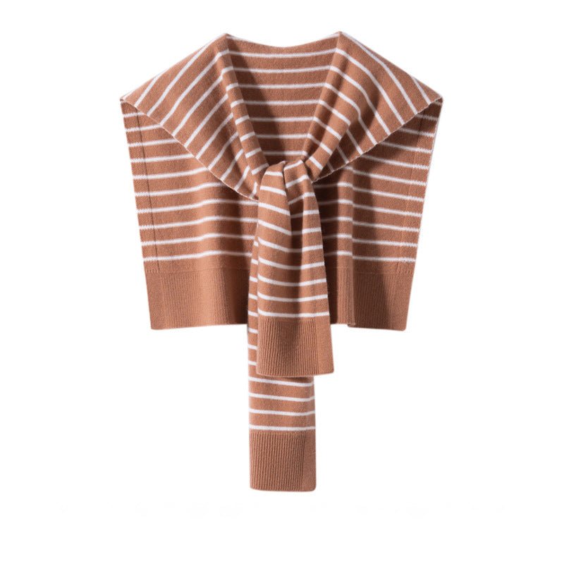 Womens Striped Pashmina Shawls and Wraps Cashmere Shoulder Cape