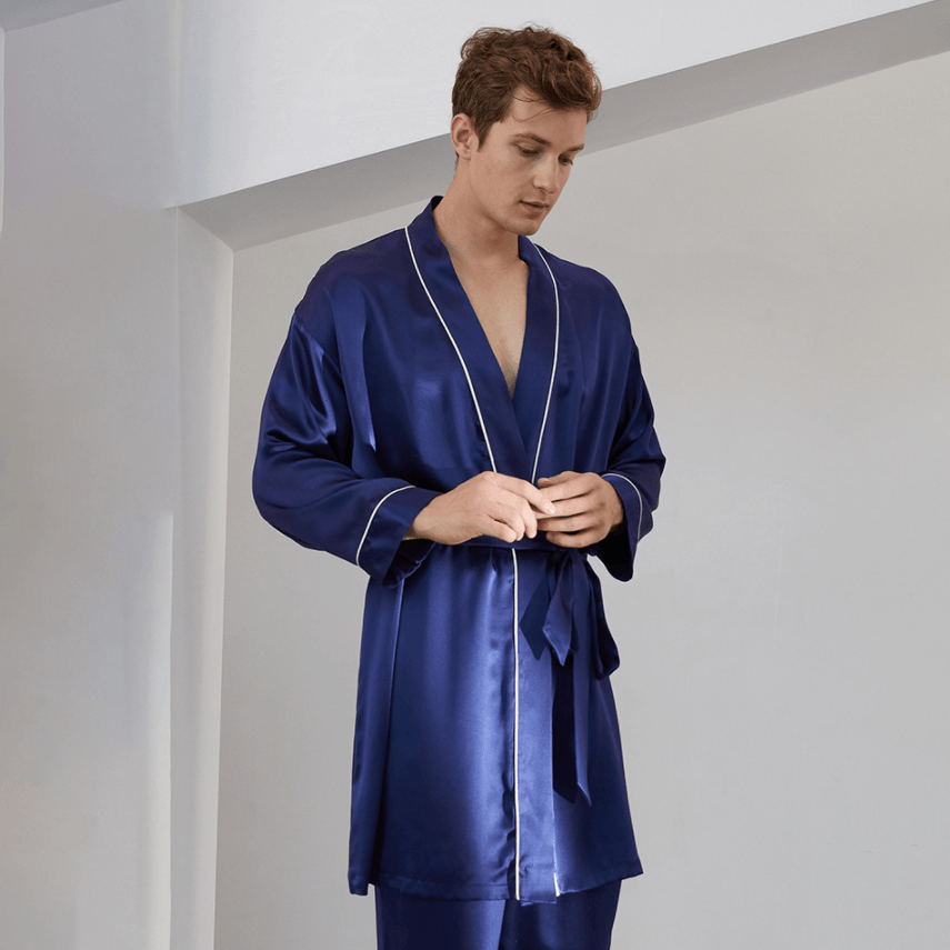 Herren-Kimono-Robe aus Seide