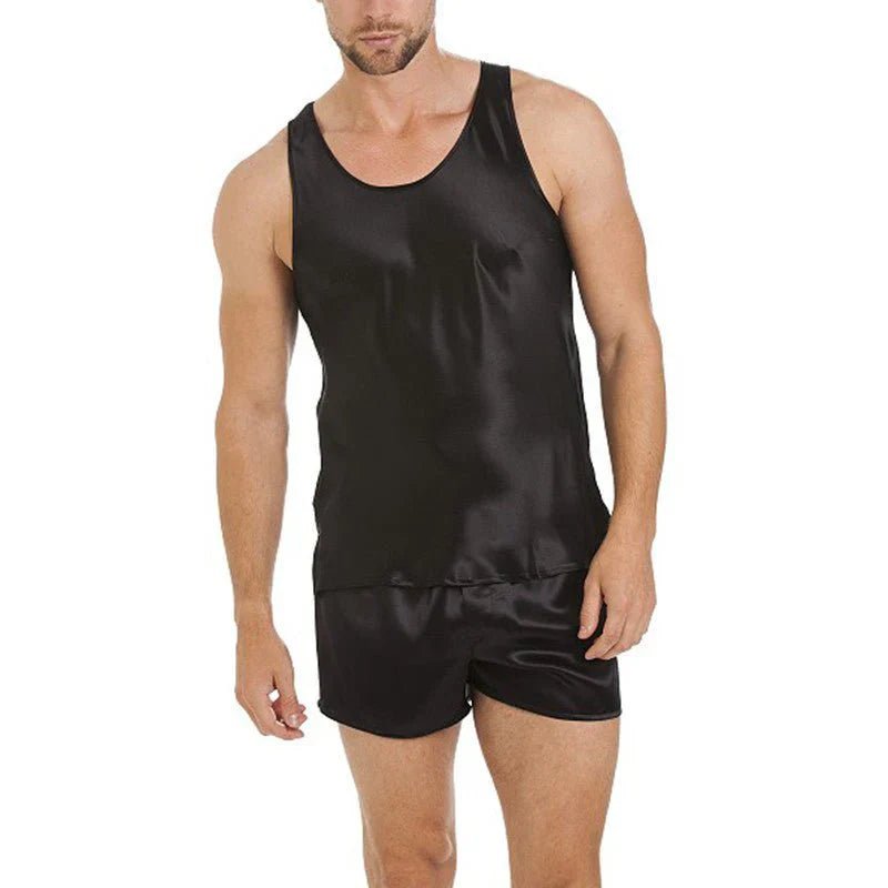Herrenkürzel Seidenpyjama