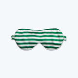 100% Silk Sleep Stripe Pattern Mask Blindfold with Elastic Strap for Women Eye Blinder for Travel/Sleeping/Shift Work