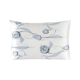 19 Momme Housewife Silk Pillowcase Hidden Zipper Assorted Floral Prints Ivory Standard (20" * 26")