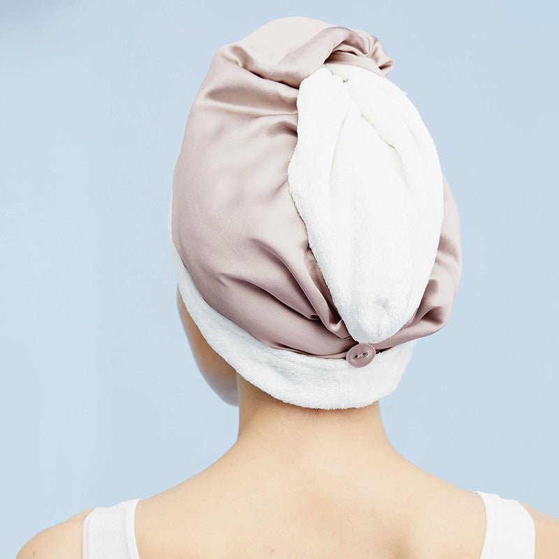 Silk Dry Hair Cap 100% Mulberry Terry Lined Hair Wrap Cap