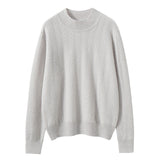 Damen-Pullover aus reinem Kaschmir mit langen Ärmeln und Rundhalsausschnitt aus Kaschmir-Strickpullover