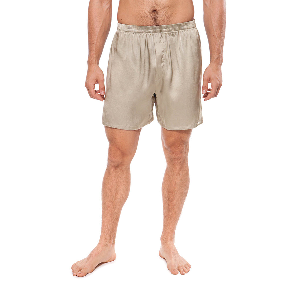 22 Momme Herren-Pyjama-Shorts aus Seide, luxuriöse Boxer-Unterwäsche aus 100 % reiner Seide