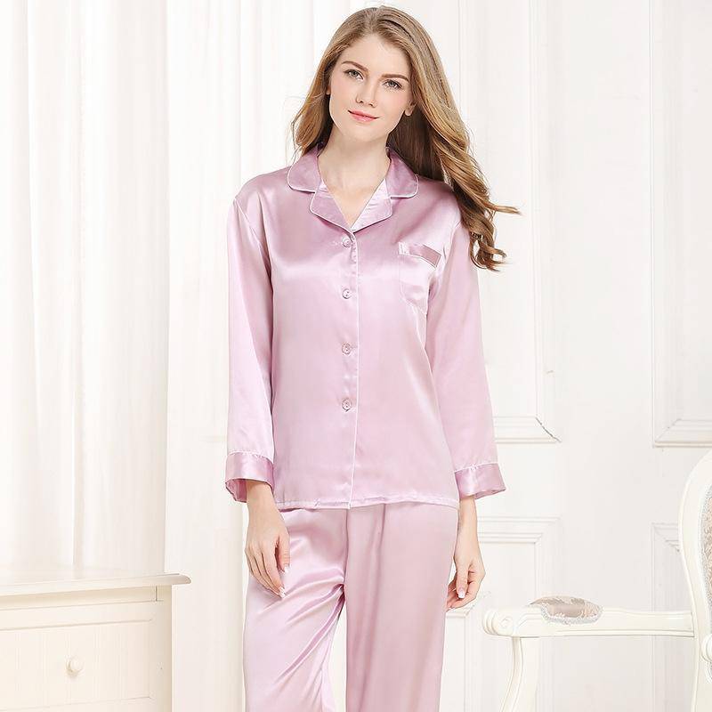 Best Women's Silk Pajamas Long Mulberry Silk Pjs Real Momme Pure 100%silk Sleepwear -  slipintosoft