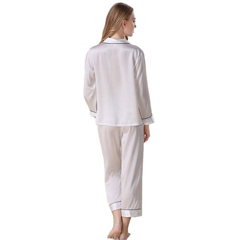 Best Women's Silk Pajamas Long Mulberry Silk Pjs Real Momme Pure 100%silk Sleepwear -  slipintosoft