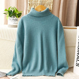 boys and girls cashmere sweater kids turtleneck pullover solid color baby round neck tops