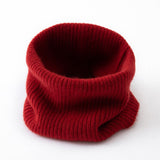 Cashmere Ribbed Neck Scarf Lightweight Solid Cashmere Neck Gaiter for Fall Winter - slipintosoft