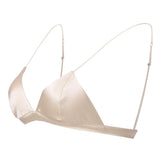 Classic Wireless Sexy Silk Triangle Bra - slipintosoft