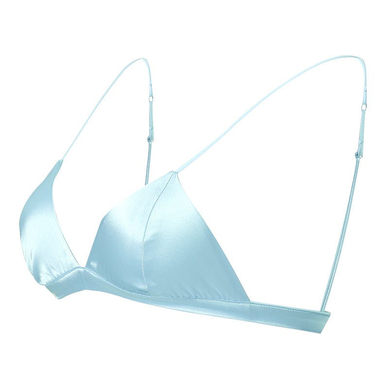 Classic Wireless Sexy Silk Triangle Bra - slipintosoft