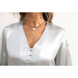 Ladies Silk Blouse V Neck Silk Shirts 100% Silk Top