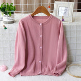 Girls Button Down Cashmere Cardigan Kids Long Sleeve Cashmere Sweater Coat