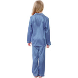 Seiden-Pyjama-Set für Mädchen, langer Seiden-Pyjama, Kinder-Seiden-Pyjama, Seiden-Nachtwäsche