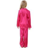 Seiden-Pyjama-Set für Mädchen, langer Seiden-Pyjama, Kinder-Seiden-Pyjama, Seiden-Nachtwäsche