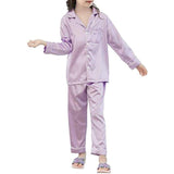 Seiden-Pyjama-Set für Mädchen, langer Seiden-Pyjama, Kinder-Seiden-Pyjama, Seiden-Nachtwäsche