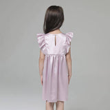 19 Momme Grils Silk Nightgown Cute Princess Dress with Ruffles Kid's Luxury Sleep Dress -  slipintosoft