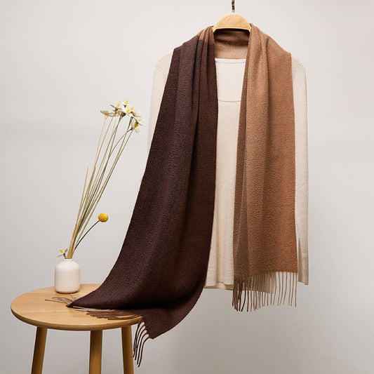 Long Cashmere Scarf with Tassel Plaid Cashmere Warps Multi Styles Winter Gifts - slipintosoft