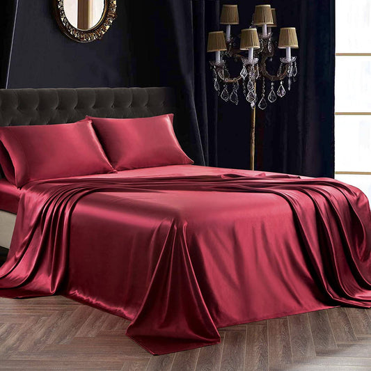 Luxury 100% 22 Momme 3PCS Pure Silk Flat Sheet Set