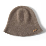 Kaschmir-Eimerhut für Damen, Cloche-Mütze aus Kaschmirstrick für den Herbst und Winter