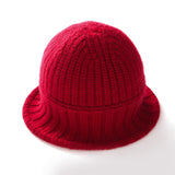 Womens Cashmere Bucket Hat Knit Handmade Colors Sun Hat Fall Winter Hats