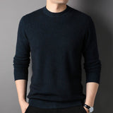 Mens Long Sleeve Cashmere Sweater Mock Neck Cashmere Tops Cashmere Pullover - slipintosoft