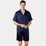 Männer kurzer Seidenpyjama Set echter reiner Seidenpyjama