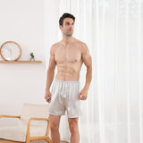 Herren-Boxershorts aus Seide, bequeme kurze Seidenhose