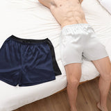 Herren-Boxershorts aus Seide, bequeme kurze Seidenhose