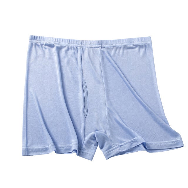 Herren-Unterwäsche aus Seide, große elastische Strick-Boxershorts aus weicher Seide