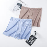 Herren-Unterwäsche aus Seide, große elastische Strick-Boxershorts aus weicher Seide