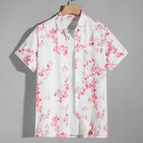 Men's Silk Hawaiian Shirts Luxury Button Down Silk Beach Shirt