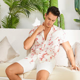 Men's Silk Hawaiian Shirts Luxury Button Down Silk Beach Shirt