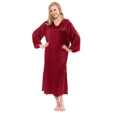 Mulberry Silk Dressing Gown For Women Long Sleeve Loose Pullover Silk Nightwear Sale -  slipintosoft