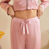 Quality Pure Women Silk Pjs Long Sleeves Nice Luxury Silk Ladies Pajamas Set - slipintosoft