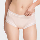 Mulberry silk boxer briefs for women breathable silk lace mid-waist briefs shorts - slipintosoft