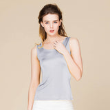 Silk vest mulberry silk sleeveless bottoming shirt women's top - slipintosoft