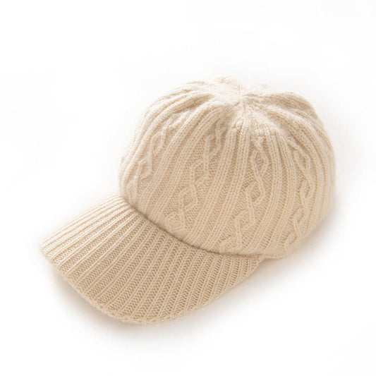 Soft Cashmere Knitted Cap Cashmere Baseball Hats for Fall Winter One Size Cashmere Hats