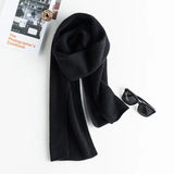 Solid Cashmere Scarves for Women Christmas Scarf Winter Cashmere Neck Warmer - slipintosoft