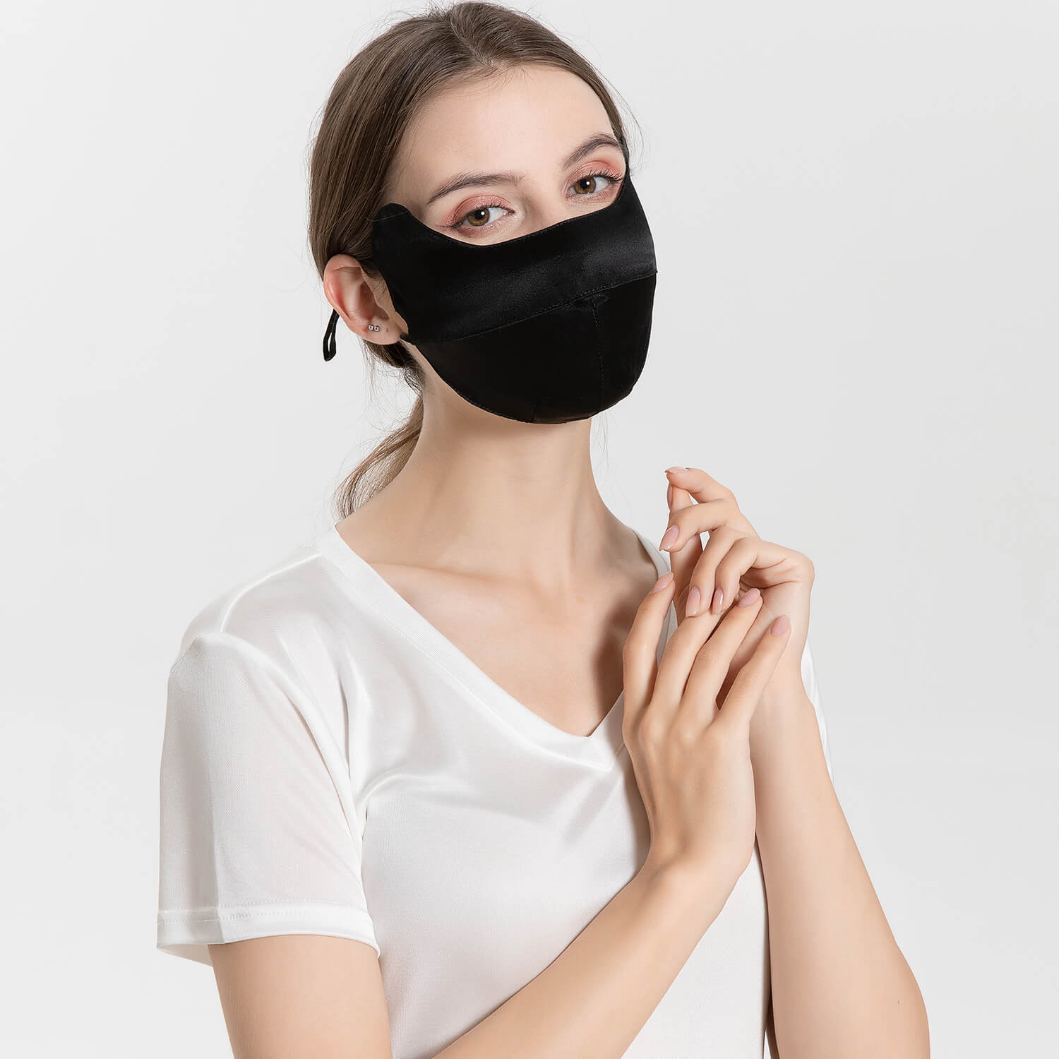 Summer Mulberry Silk Face Masks Women and Men Double Layer Anti-UV Canthus Protection - slipintosoft