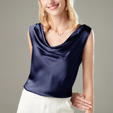 Versatile Ladies Silk Sleeveless Blouse 100 Mulberry Silk Tops