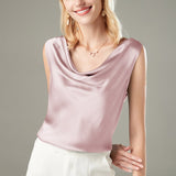 Versatile Ladies Silk Sleeveless Blouse 100 Mulberry Silk Tops