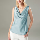 Versatile Ladies Silk Sleeveless Blouse 100 Mulberry Silk Tops