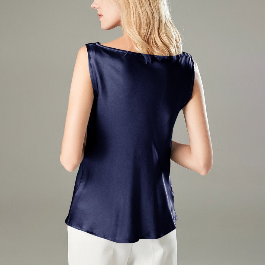 Versatile Ladies Silk Sleeveless Blouse 100 Mulberry Silk Tops