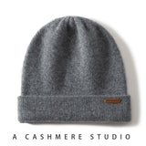 Women and Men Cashmere Beanie Rib Knitted Cashmere Hats Multi Colors - slipintosoft