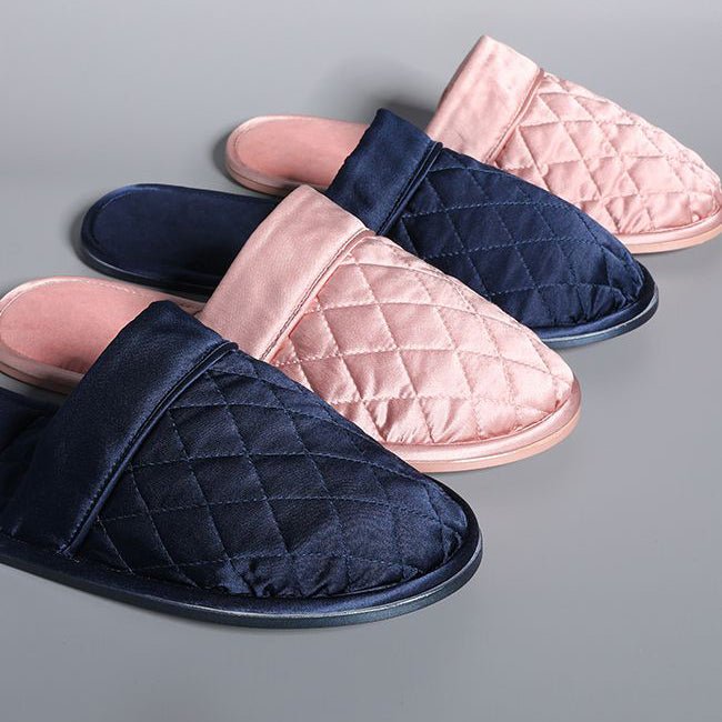 Women Luxury Silk Slippers Mulberry Silk Home Slippers Travel Slippers Soft-Soled Slippers - slipintosoft