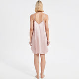 Women Silk Chemise V Neck Silk Nightgown Slip Dress