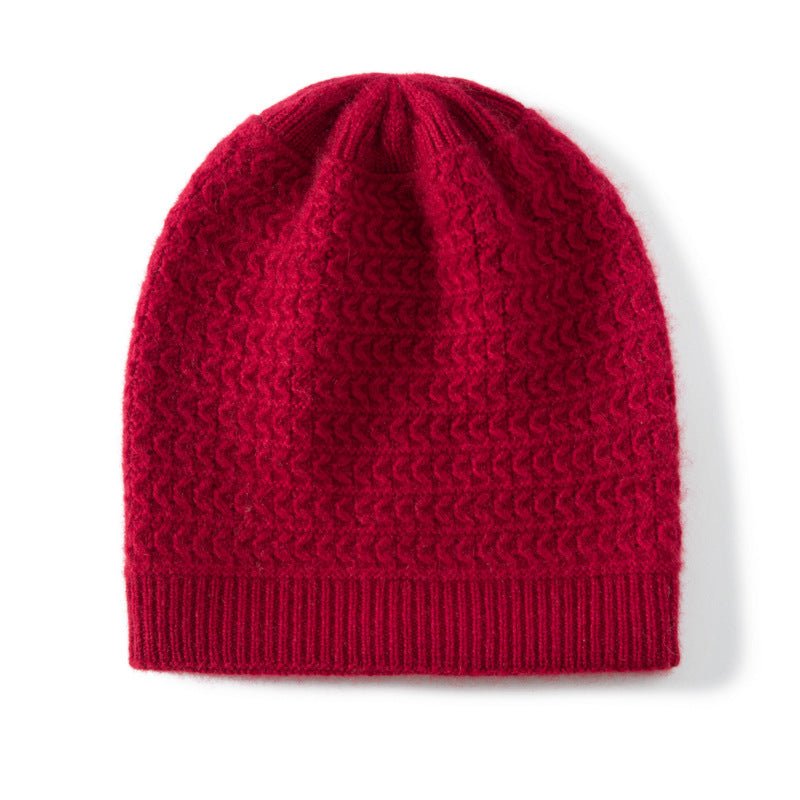 Women Solid Knitted Cashmere Hats Multi Colors Cashmere Beanie for Fall Winter - slipintosoft