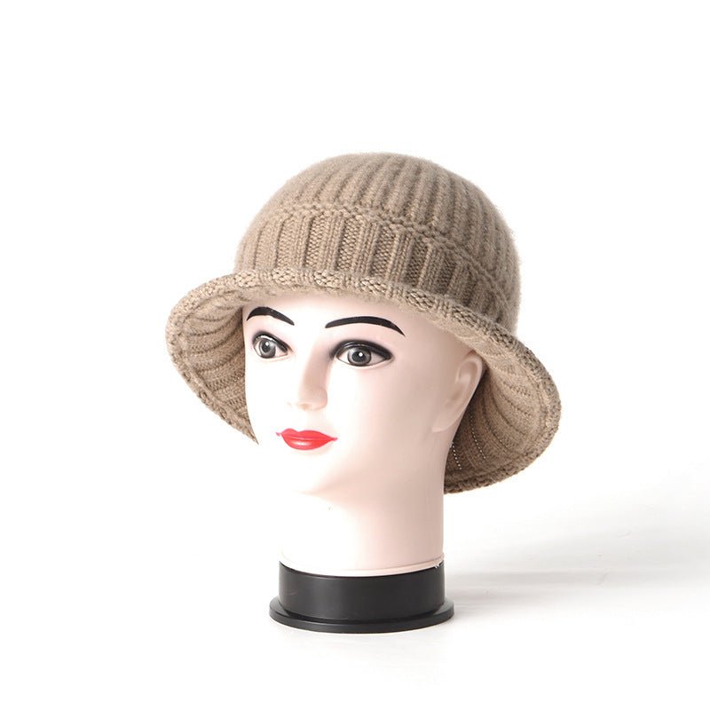 Womens Cashmere Bucket Hat Knit Handmade Colors Sun Hat Fall Winter Hats Cashmere Hats