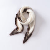 Womens Colorblock Cashmere Triangle Scarf Contrast Stripe Cashmere Neck Scarf White M