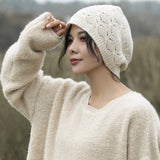 Women's Cut-out Cashmere Hats Warm Cashmere Beanie Hat - slipintosoft